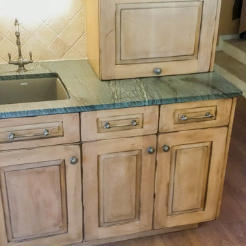 Weathered and Distressed Bird Sanctuary Kitchen