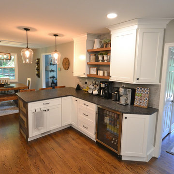 West Chester PA kitchen remodel with refinished floors, new window, and improved