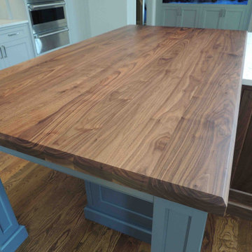 West Chester, PA- Transitional- Walnut All Heartwood Kitchen Island Top