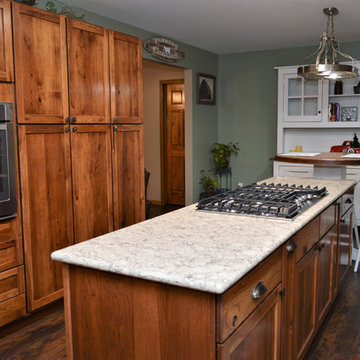 Wheatfield, IN. Haas Signature Collection. Rustic Hickory Long Kitchen