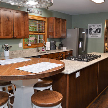 Wheatfield, IN. Haas Signature Collection. Rustic Hickory Long Kitchen