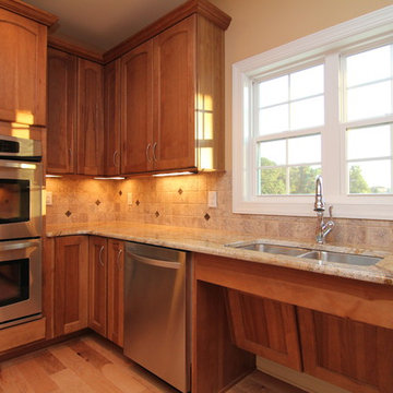 Wheelchair accessible kitchen sink
