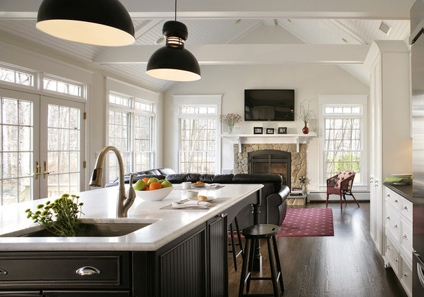 Transitional Kitchen by Thyme & Place Design LLC