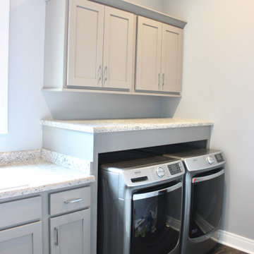 White and Black Painted Kitchen Home by Kerkhoff Homes in Bettendorf Quad Cities