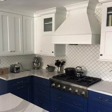 White and blue Kitchen