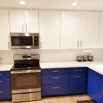 White and Blue Kitchen