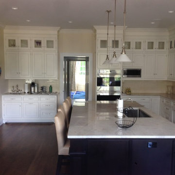 White and Dark Wood Traditional Kitchen