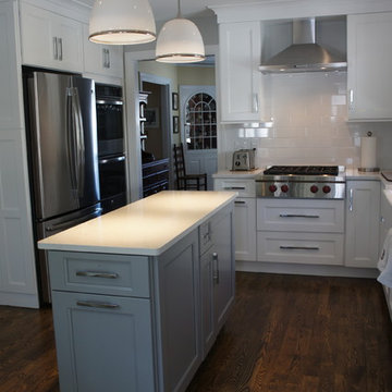 White and Gray Kitchen Remodel in West Hartford, CT