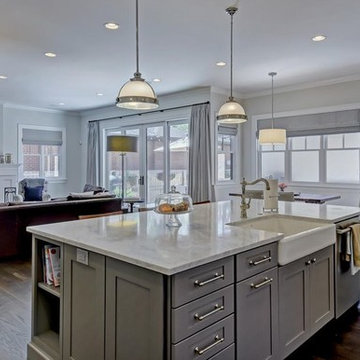 White and Gray Traditional Kitchen