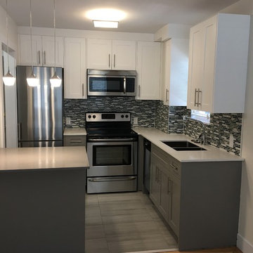 White and Grey Kitchen in Coquitlam