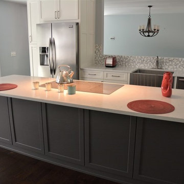 White and Grey  Transitional Kitchen