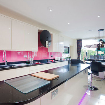 White and Pink kitchen