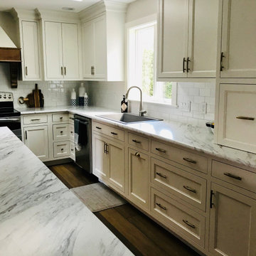 White and Wood Kitchen Remodel