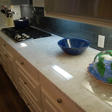White Carrara Marble Kitchen