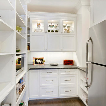 White Coastal Kitchen with Island