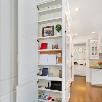 White Coastal Kitchen with Island