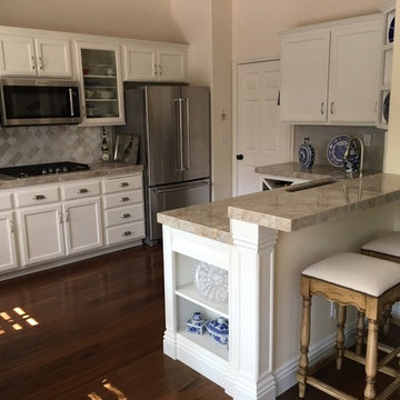 White Contemporary Farmhouse KItchen Update, Thousand Oaks, CA