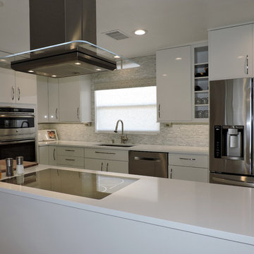 WHITE CONTEMPORARY KITCHEN - REMODEL