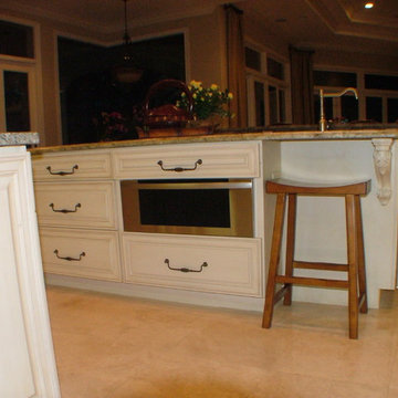 White custom cabinets