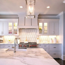gray and white kitchen