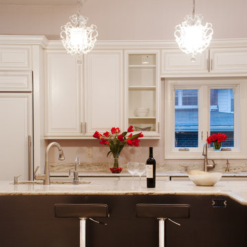 White Glamorous Modern Kitchen