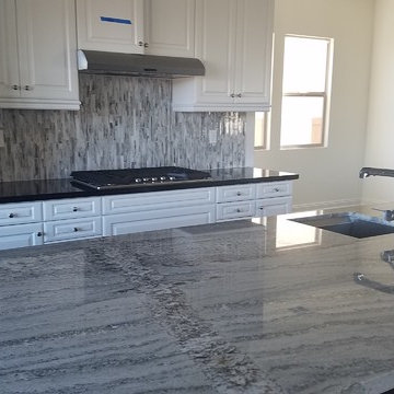 White, Grey, Black Toned Kitchen