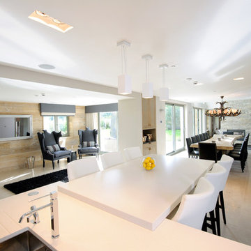 White kitchen at Gleneagles Private residence