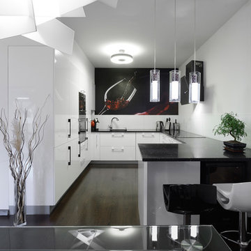 White kitchen for singles