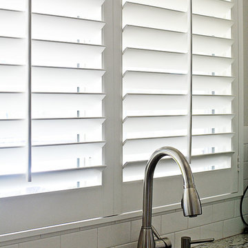 White Kitchen Gets Even Brighter With Plantation Shutters
