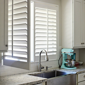 White Kitchen Gets Even Brighter With Plantation Shutters