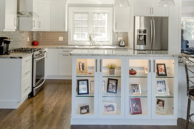 Inspiration for a transitional kitchen remodel in Boston