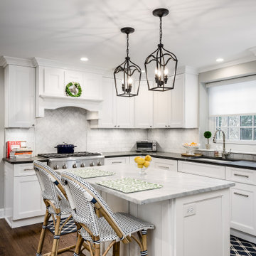 White Kitchen w/ Deco Hood