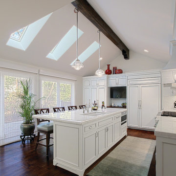 White Kitchen w Skylights