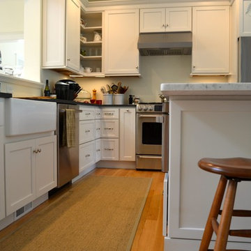 White Kitchen with a Soapstone Countertop
