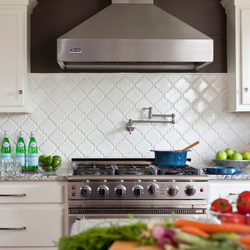 White Kitchen, with Bianco Antico Granite