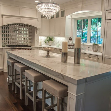 White Kitchen with Calacatta Natura Counter-top