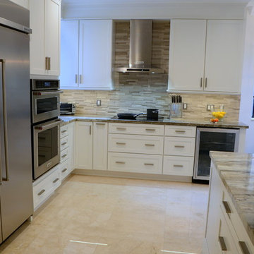 White Kitchen with Granite Countertop
