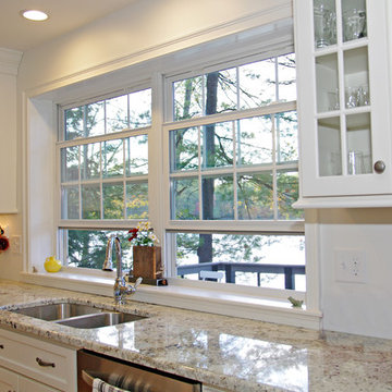 White Kitchen with Granite Countertops