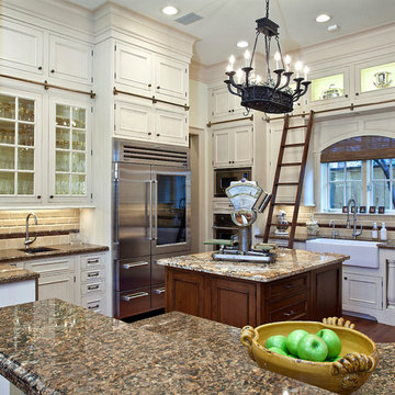 White Kitchen with Large Crown Moulding