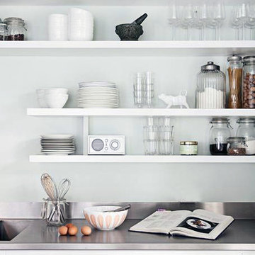 White Kitchen with Open Shelves