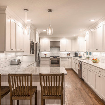 White L-Shaped Kitchen Upgrade