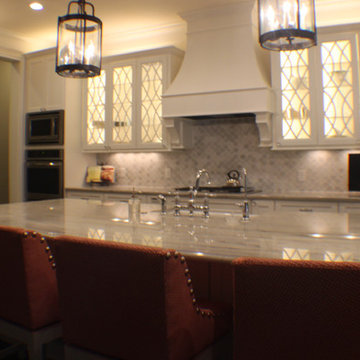 White Macaubas Quartzite Kitchen.
