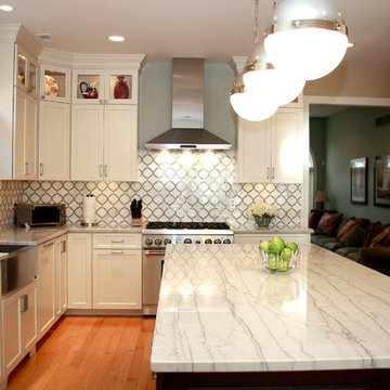 White Macaubas Quartzite Kitchen