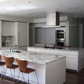 White Marble Countertop Kitchen
