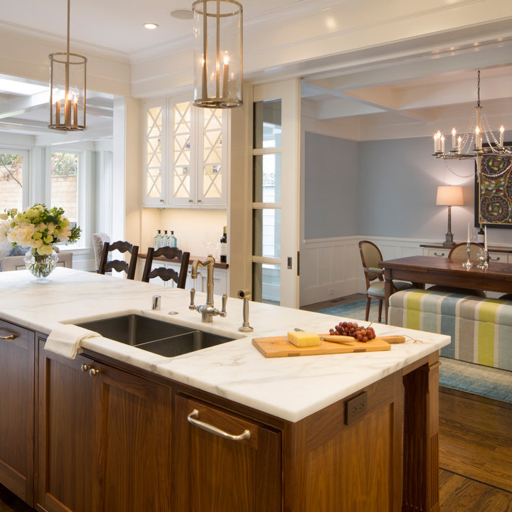 White Marble Island Houzz