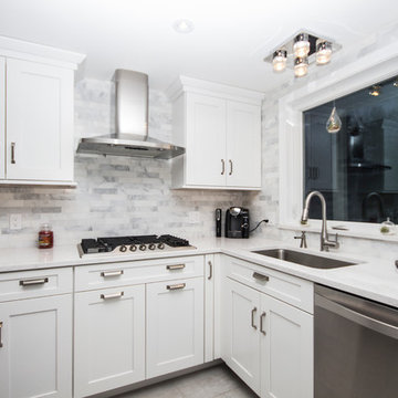 White Modern Kitchen Cabinet Remodel
