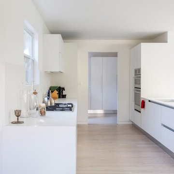 White modern kitchen in LA