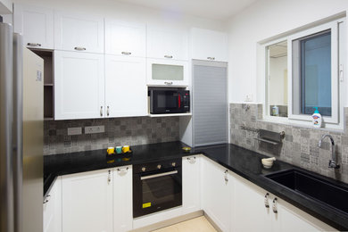 White Modular Kitchen in Chennai