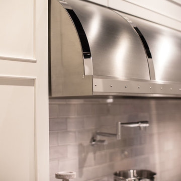 White on White Transitional Kitchen