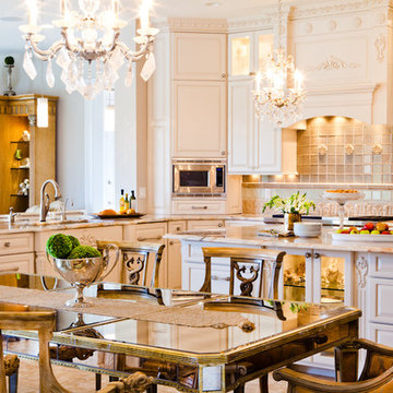 White Ornate Traditional Kitchen Renovation St. Louis, MO